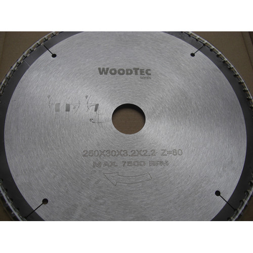 Пила дисковая Ø250 х 30 х 3,2/2,2 Z80 WZ WoodTec