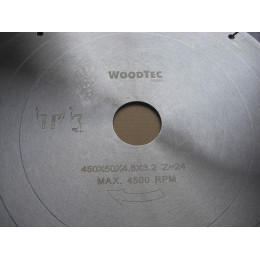Пила дисковая Ø450 х 50 х 4,8/3,2 Z24 WZ WoodTec
