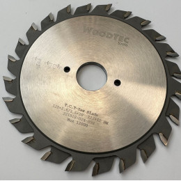 Подрезная составная пила WoodTec для форматно-раскроечных станков Ø120 х 20 х 2,8-3,6 Z = 12 + 12