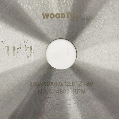 Пила дисковая Ø450 х 50 х 4,0/2,8 Z36 WZ WoodTec