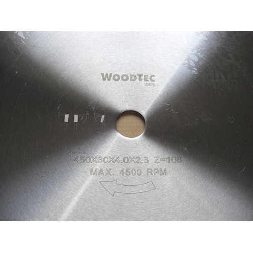 Пила дисковая Ø450 х 30 х 4,0/2,8 Z108 WZ WoodTec