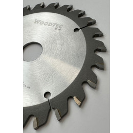 Подрезная коническая пила WoodTec для форматно-раскроечных станков Ø125x20x3,1-4,3 Z=24 KON