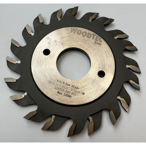 Подрезная составная пила WoodTec для форматно-раскроечных станков Ø80 х 20 х 2,8-3,6 Z = 10 + 10