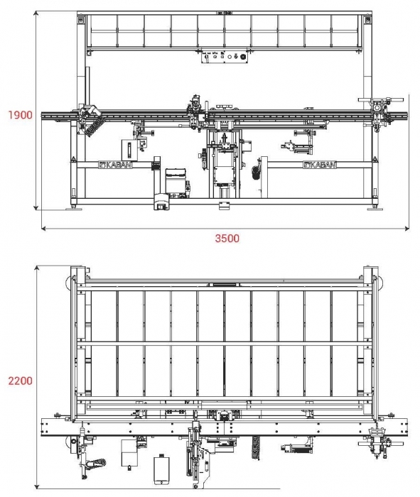 EK 1040 Схема расположения оборудования